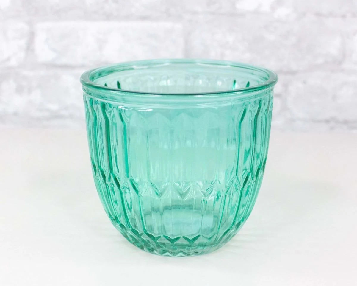 Round Embossed Glass Pot (Multiple Colors) - Image 7
