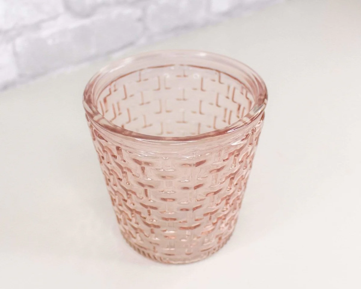Round Glass Container - Basket Design (Multiple Colors) - Image 5