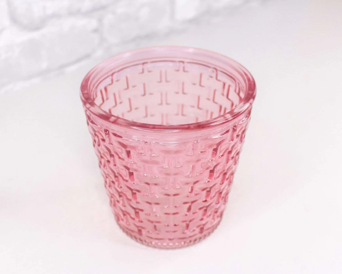 Round Glass Container - Basket Design (Multiple Colors) - Image 6