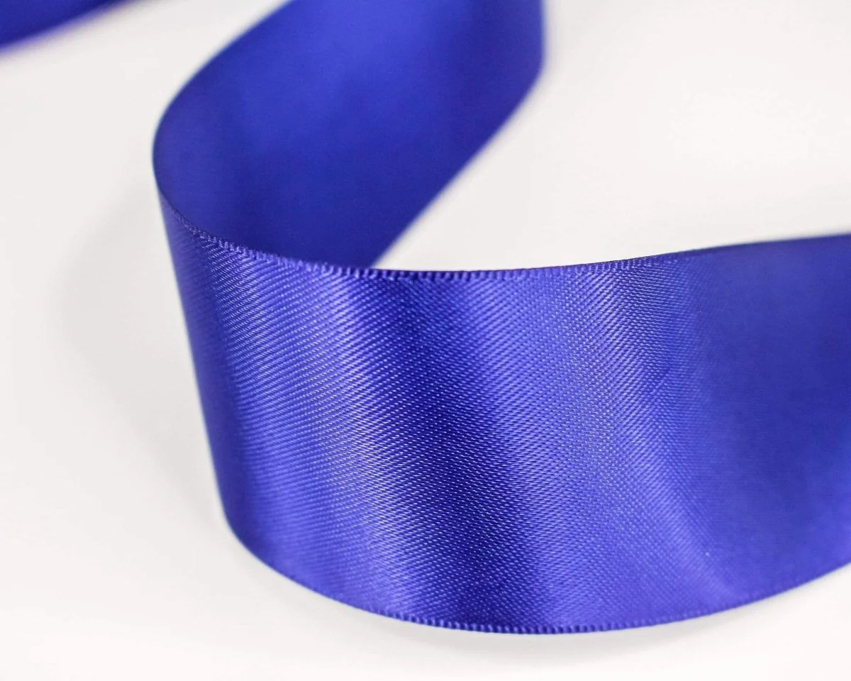 Navy Blue Satin Ribbon - Image 2