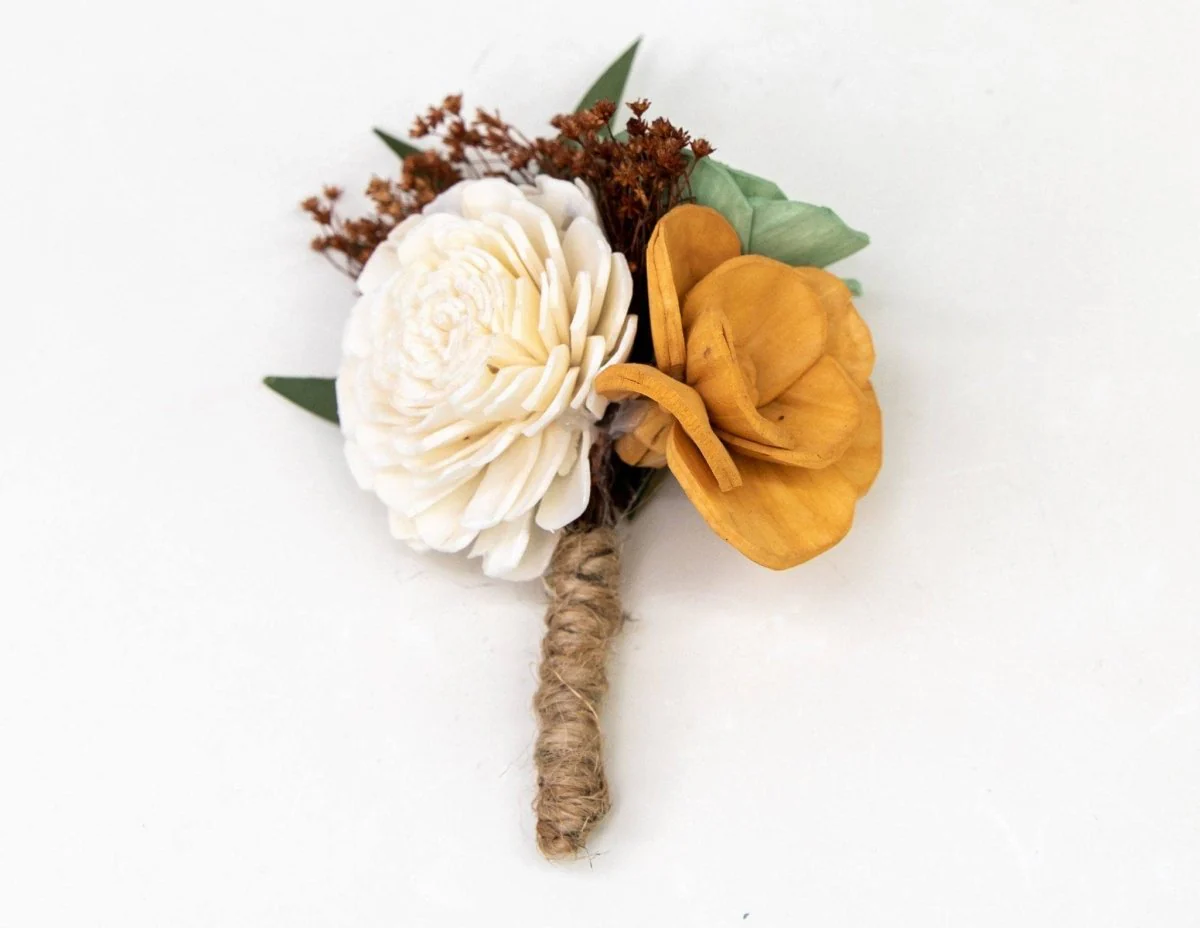 Rustic Chic Boutonniere (Set of 3) - Image 3