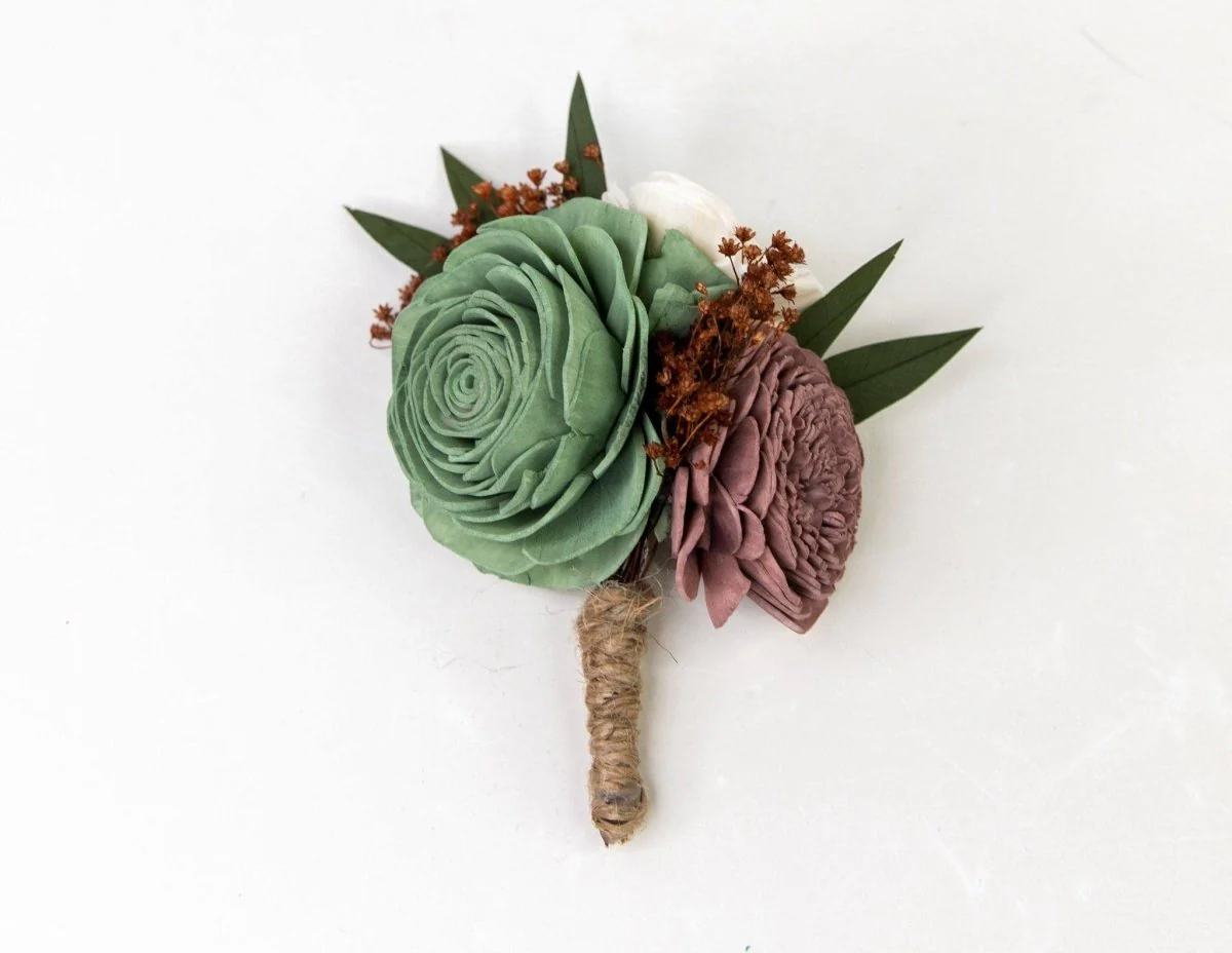 Rustic Chic Boutonniere (Set of 3) - Image 5