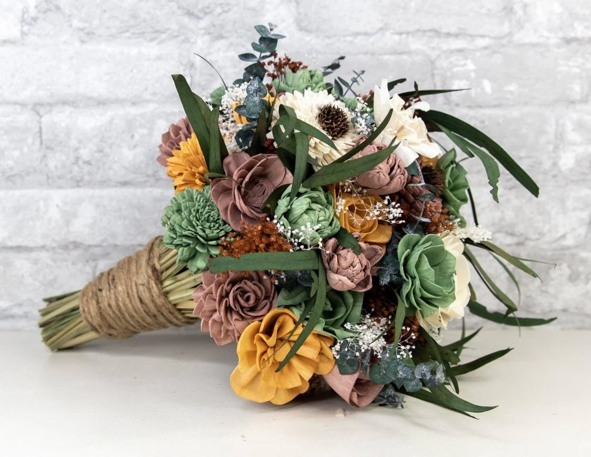 Rustic Chic Bridal Bouquet - Image 3