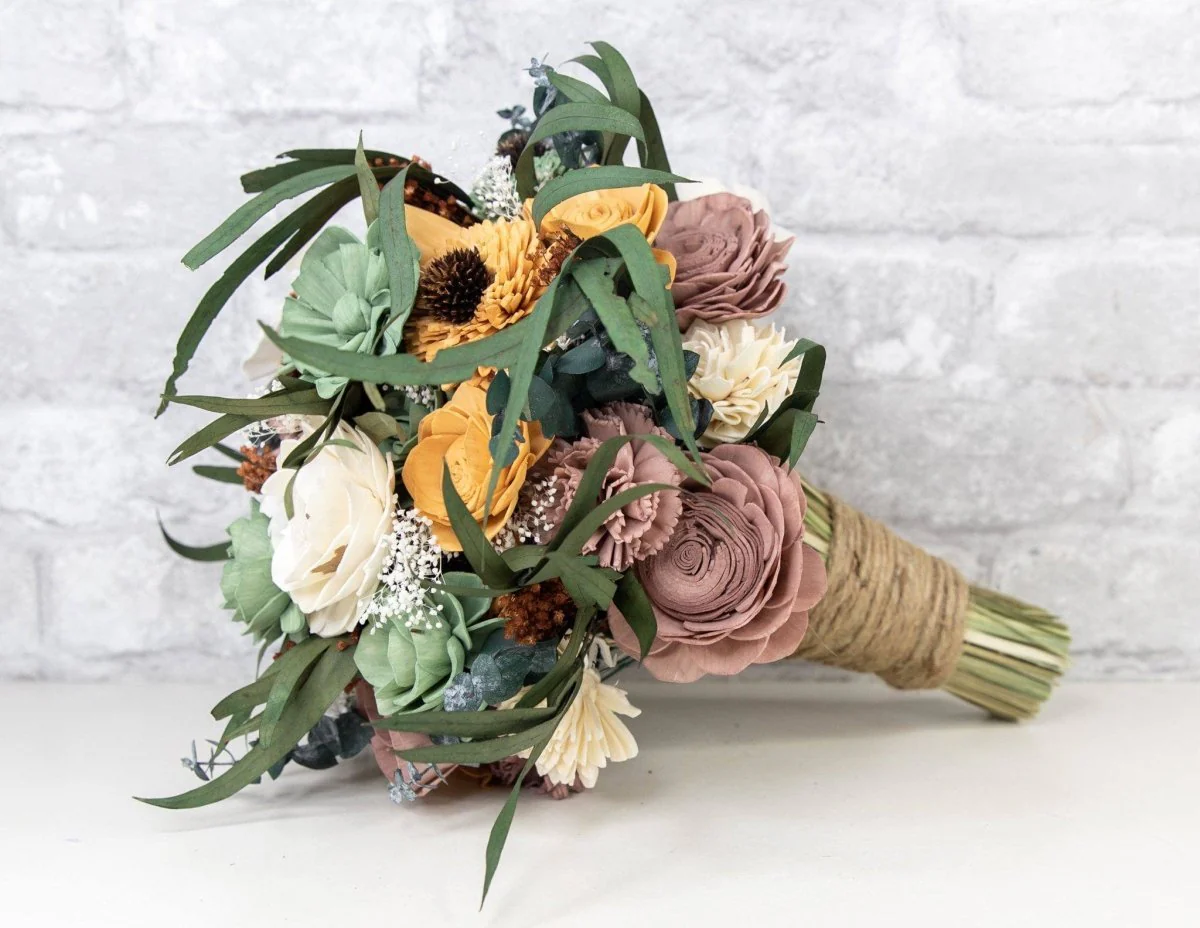 Rustic Chic Bridal Bouquet - Image 4