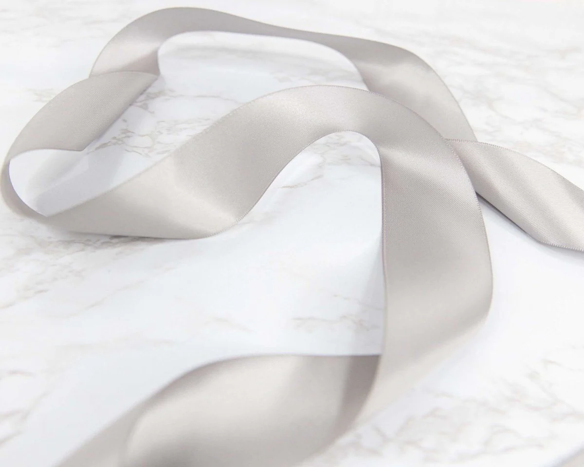 Satin Ribbon - Silver - Image 3