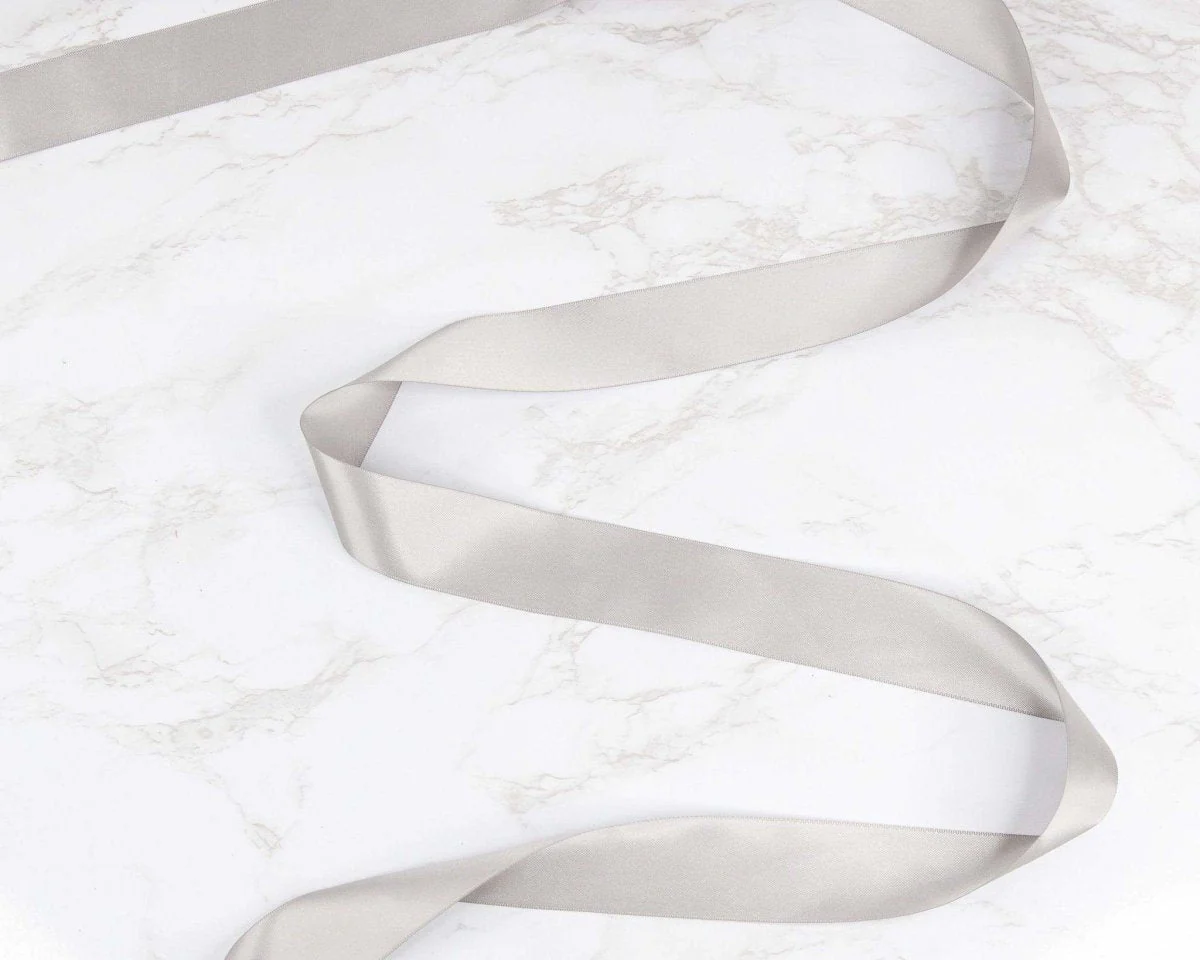 Satin Ribbon - Silver - Image 4