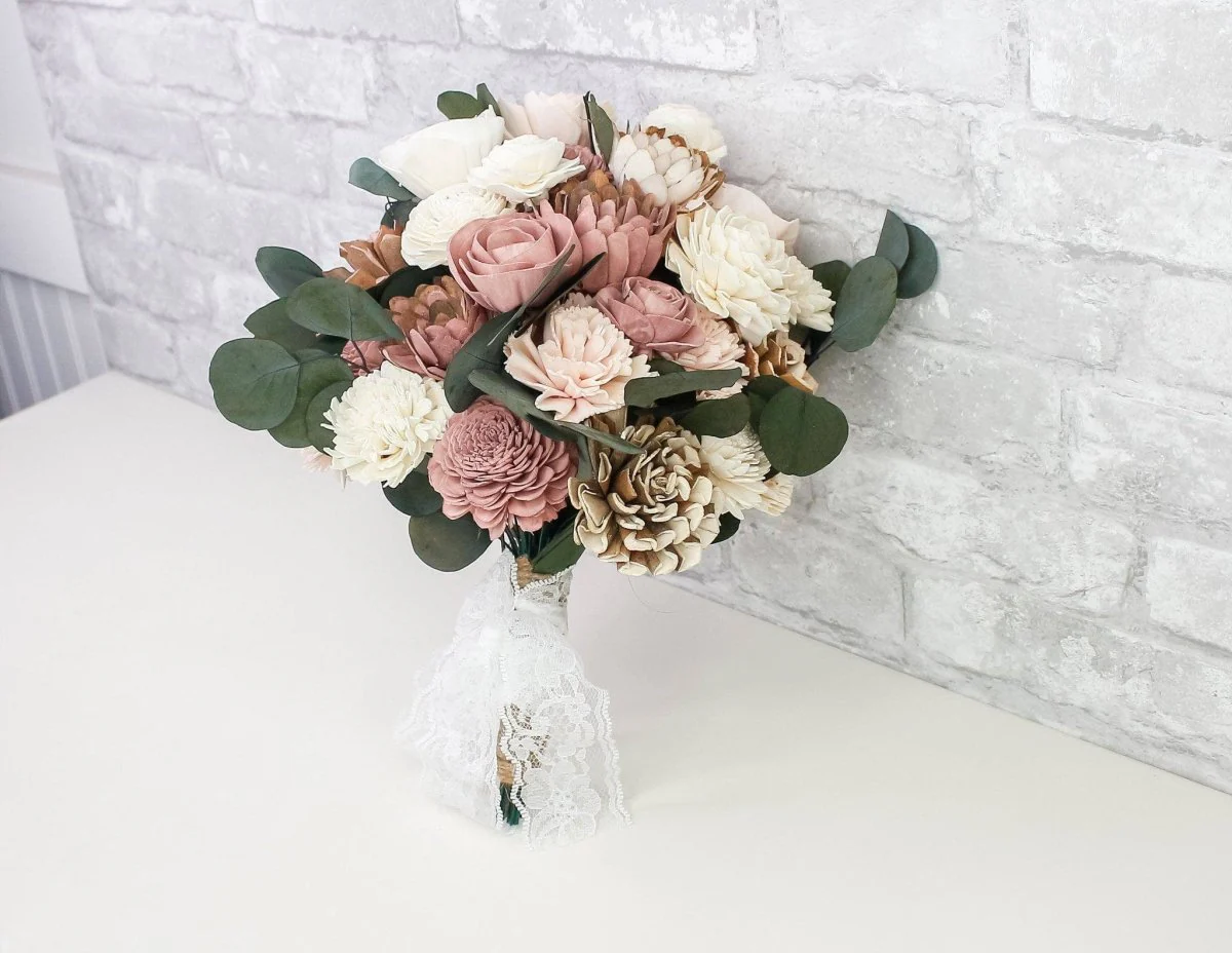 Silver Bridal Bouquet - Image 2