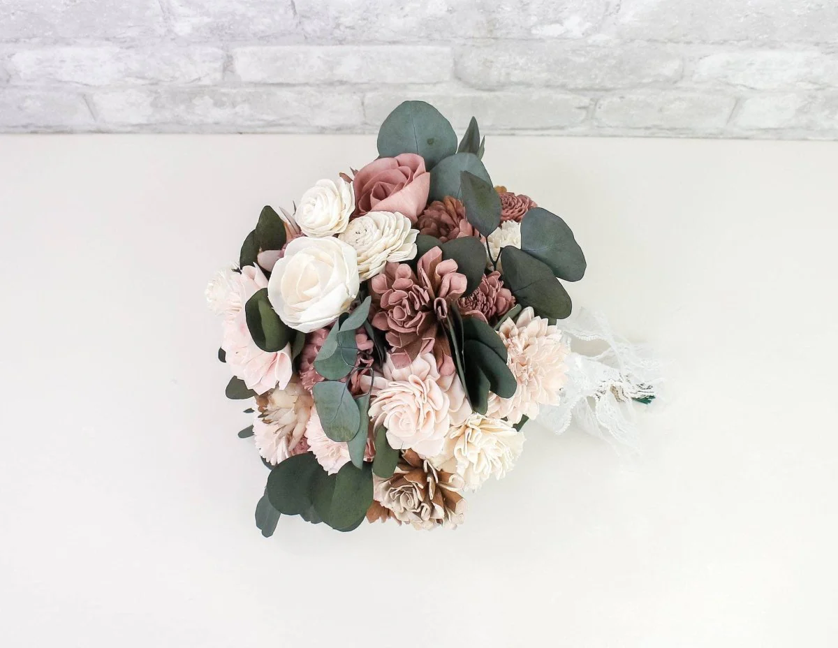 Silver Bridal Bouquet - Image 3