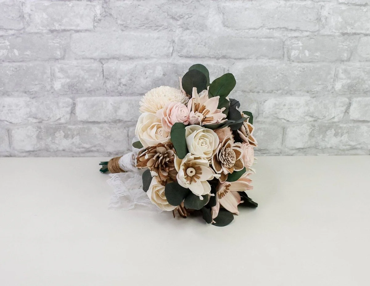 Silver Bridesmaid Bouquet - Image 2