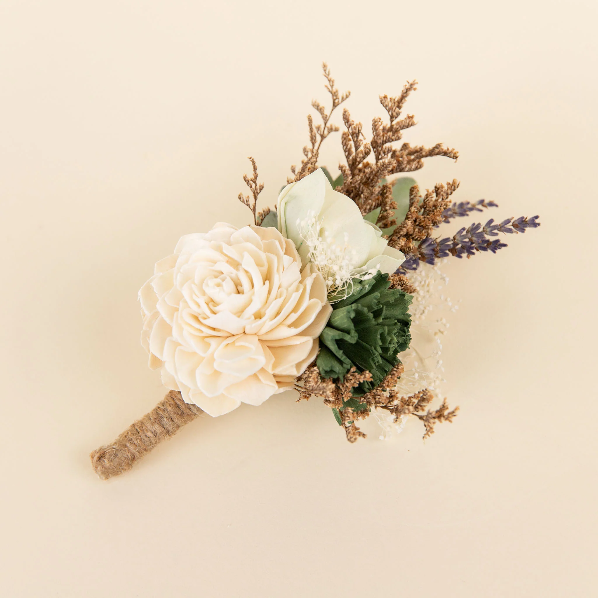 Silver Sage Groom's Boutonniere - Image 2