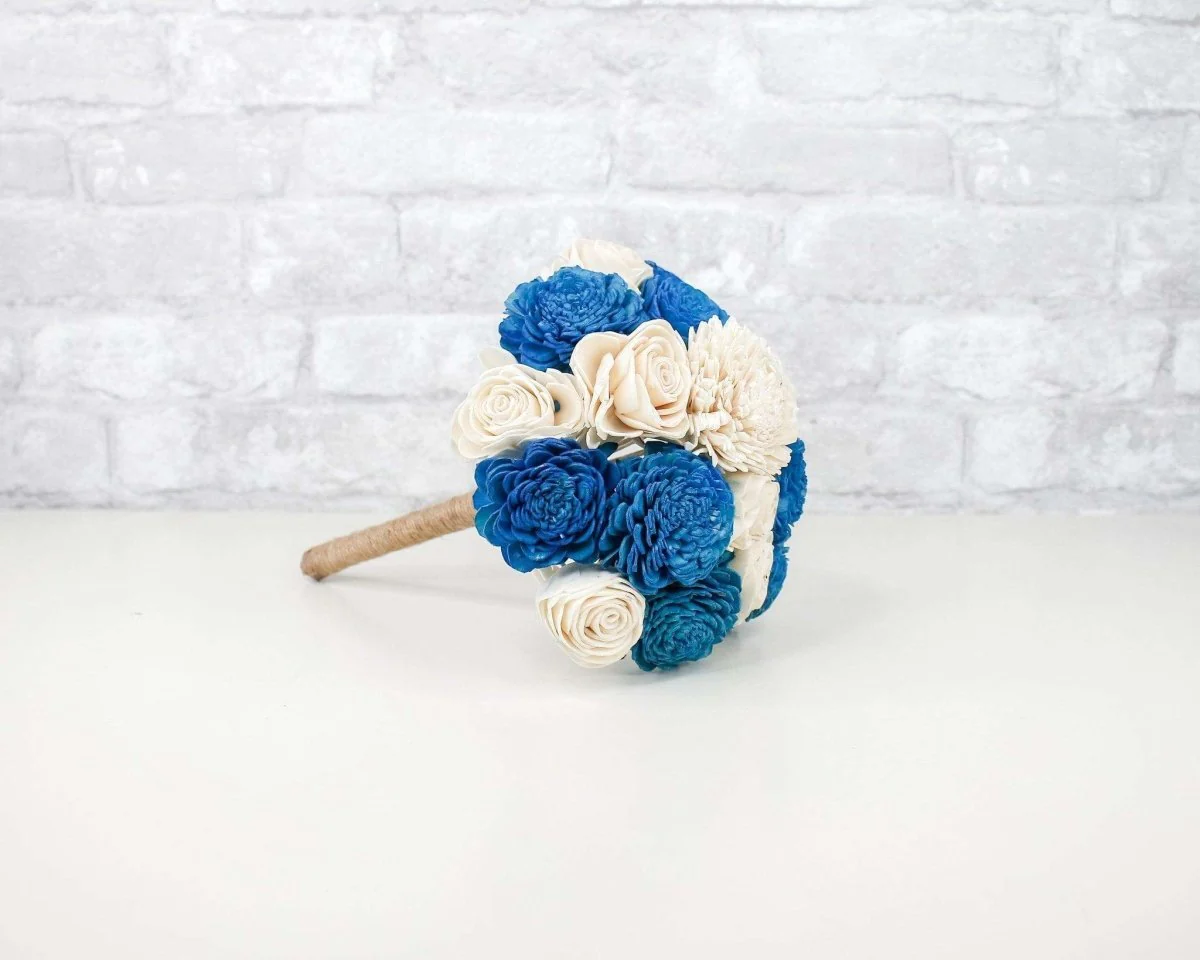 Simple Sola Bouquet - Blue - Image 2