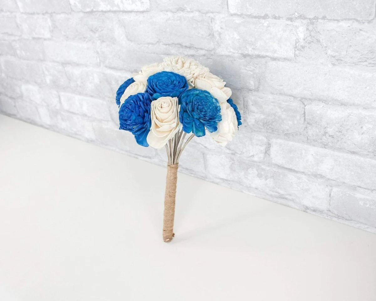 Simple Sola Bouquet - Blue - Image 4