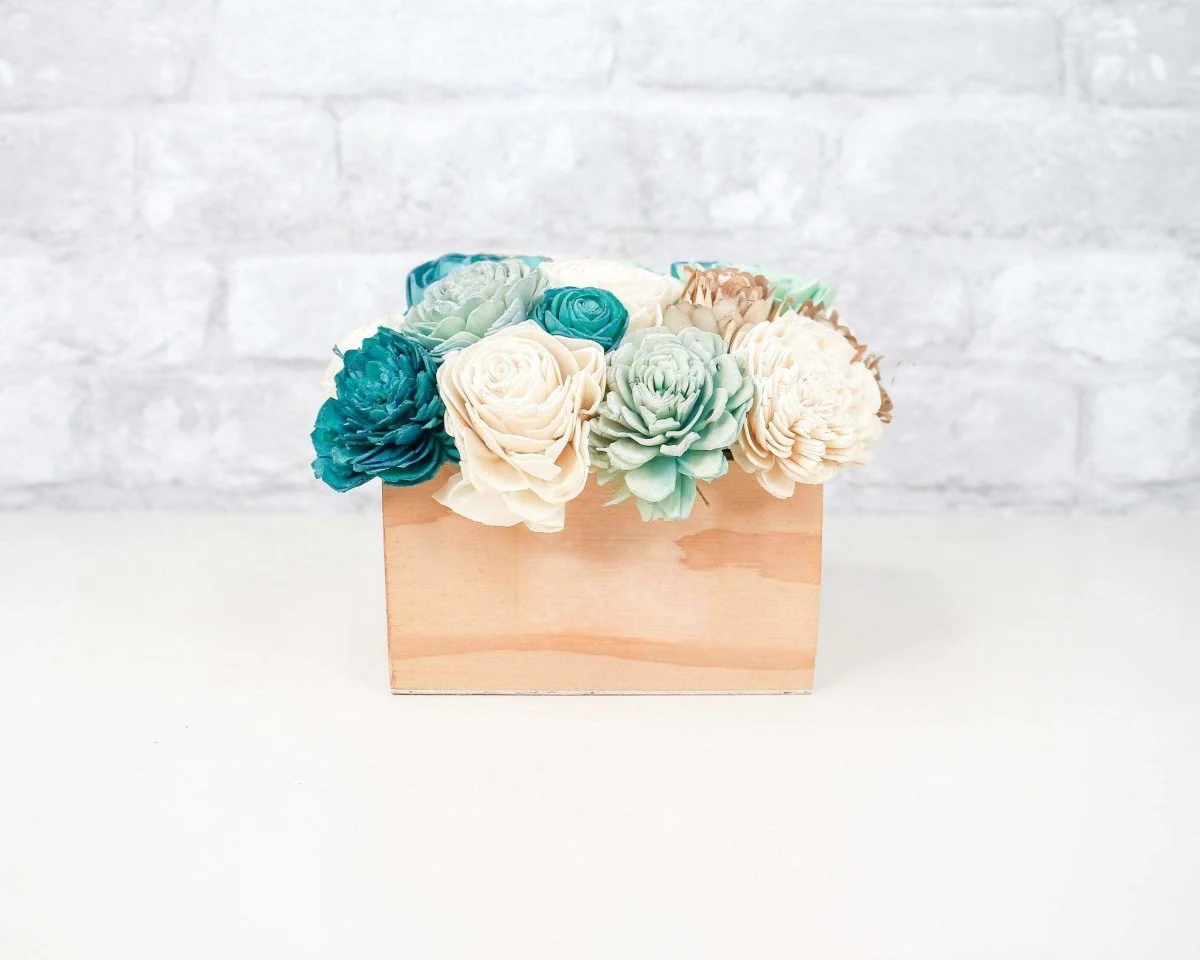 Simple Sola Centerpiece - Mint/White - Image 2