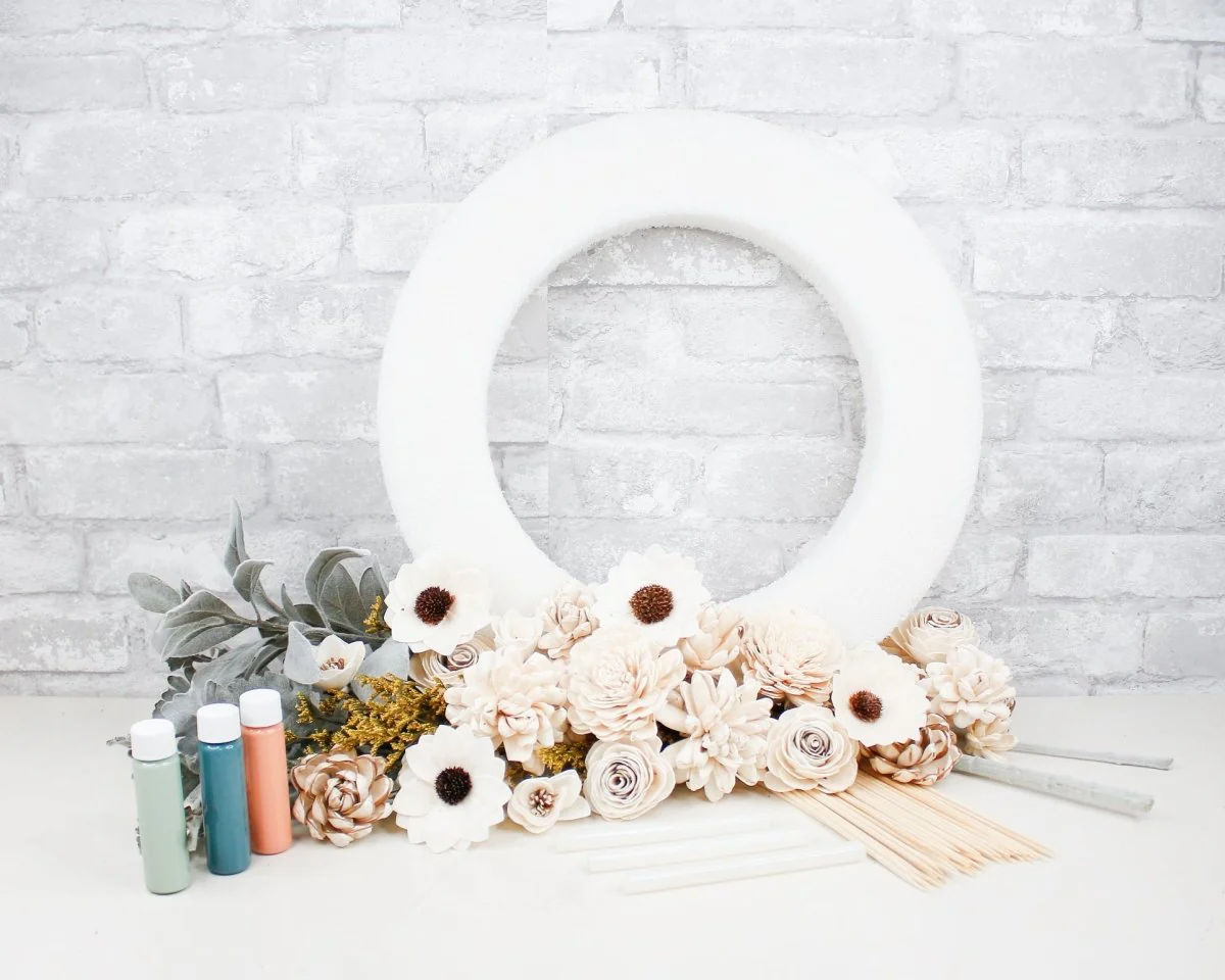 Sunflower and Succulent Wreath Craft Kit - Image 5