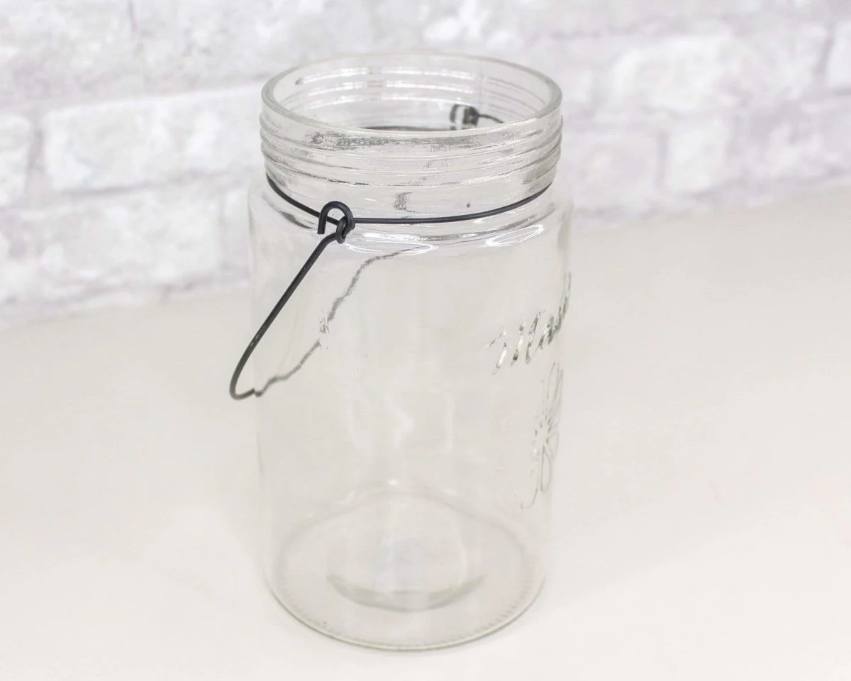 Tall Mason Jar w/Metal Handle - Image 2