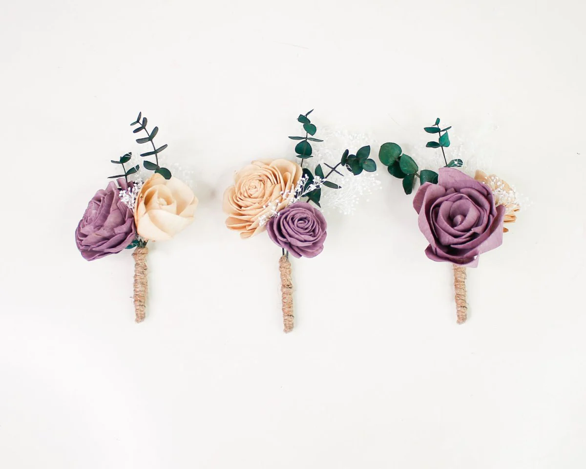 Tie The Knot Boutonniere (Set of 3) - Image 3