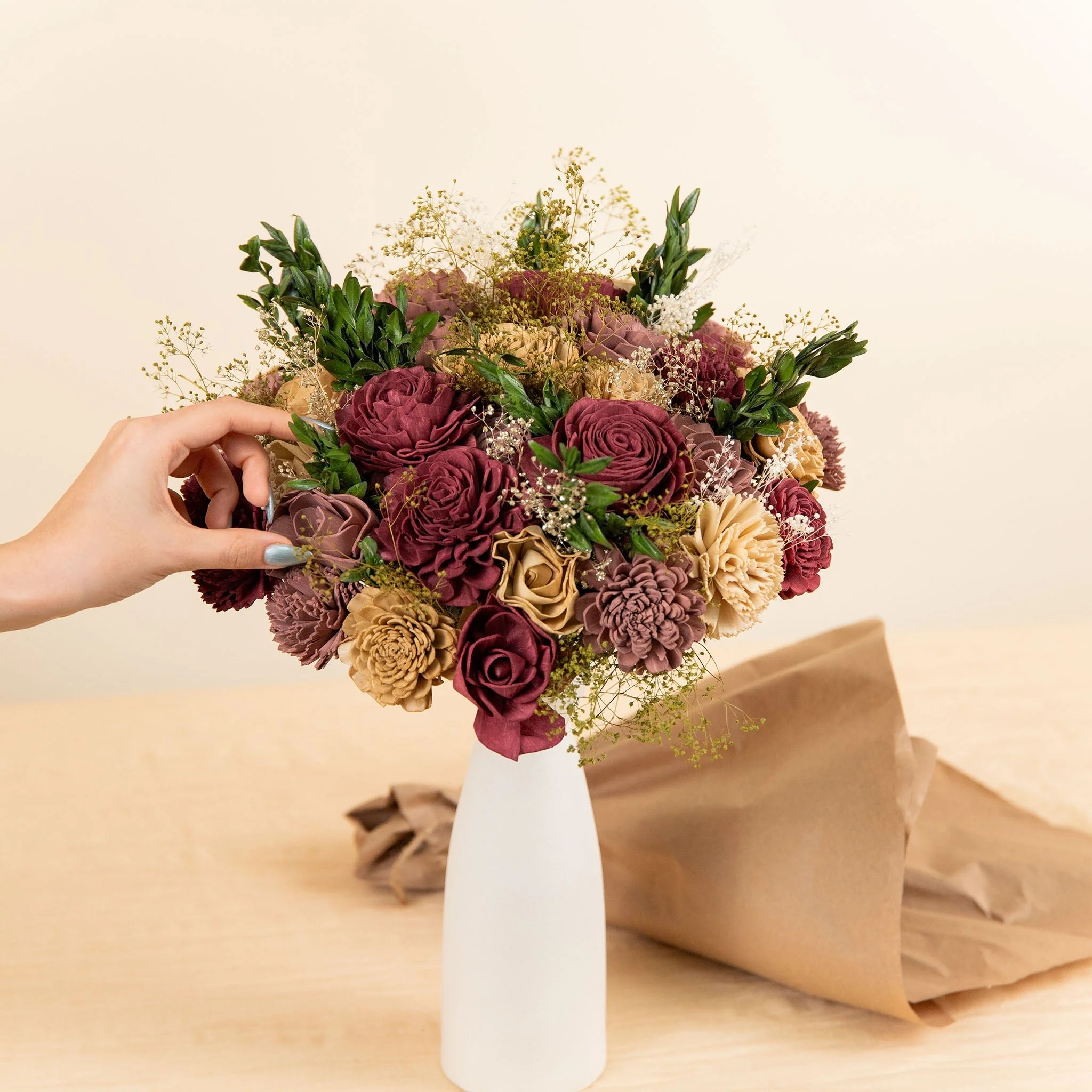 Vintage Vineyard Loose Flower Bouquet - Image 3