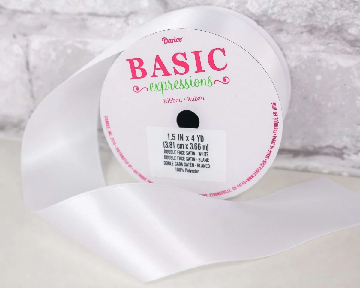 White Satin Ribbon - Image 3