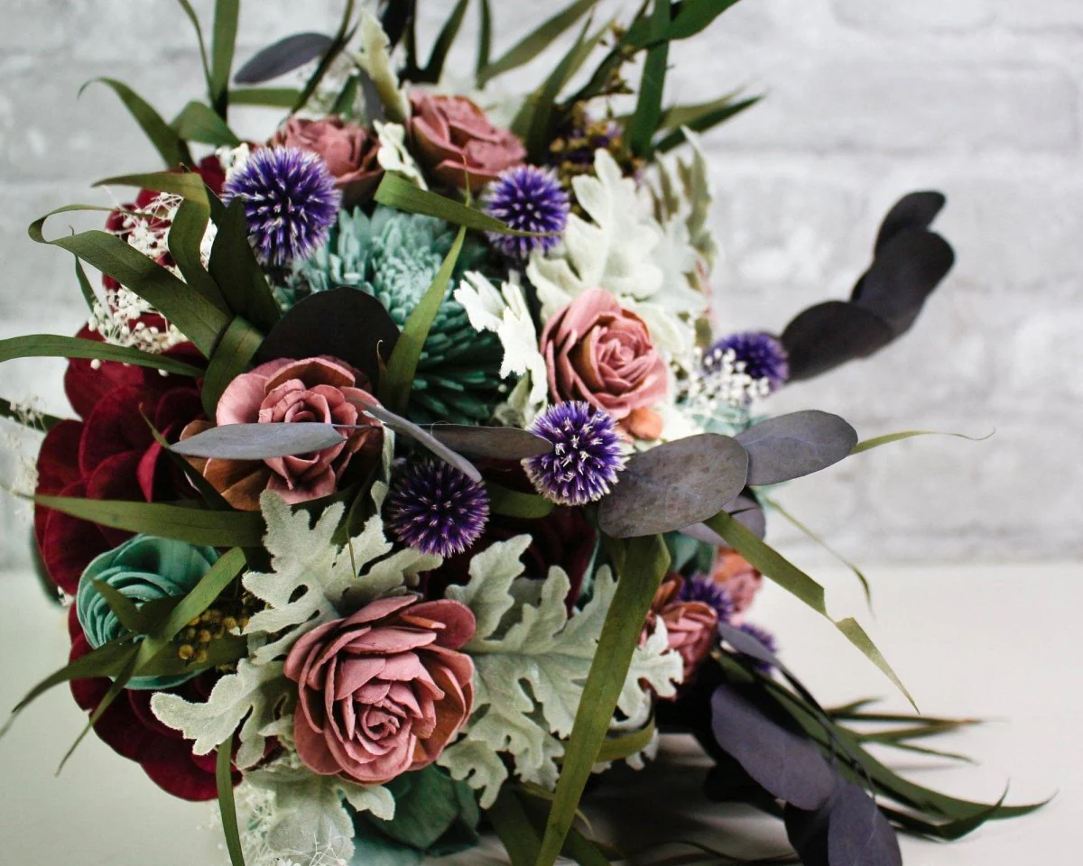 Winter Thistle Bouquet - Image 10