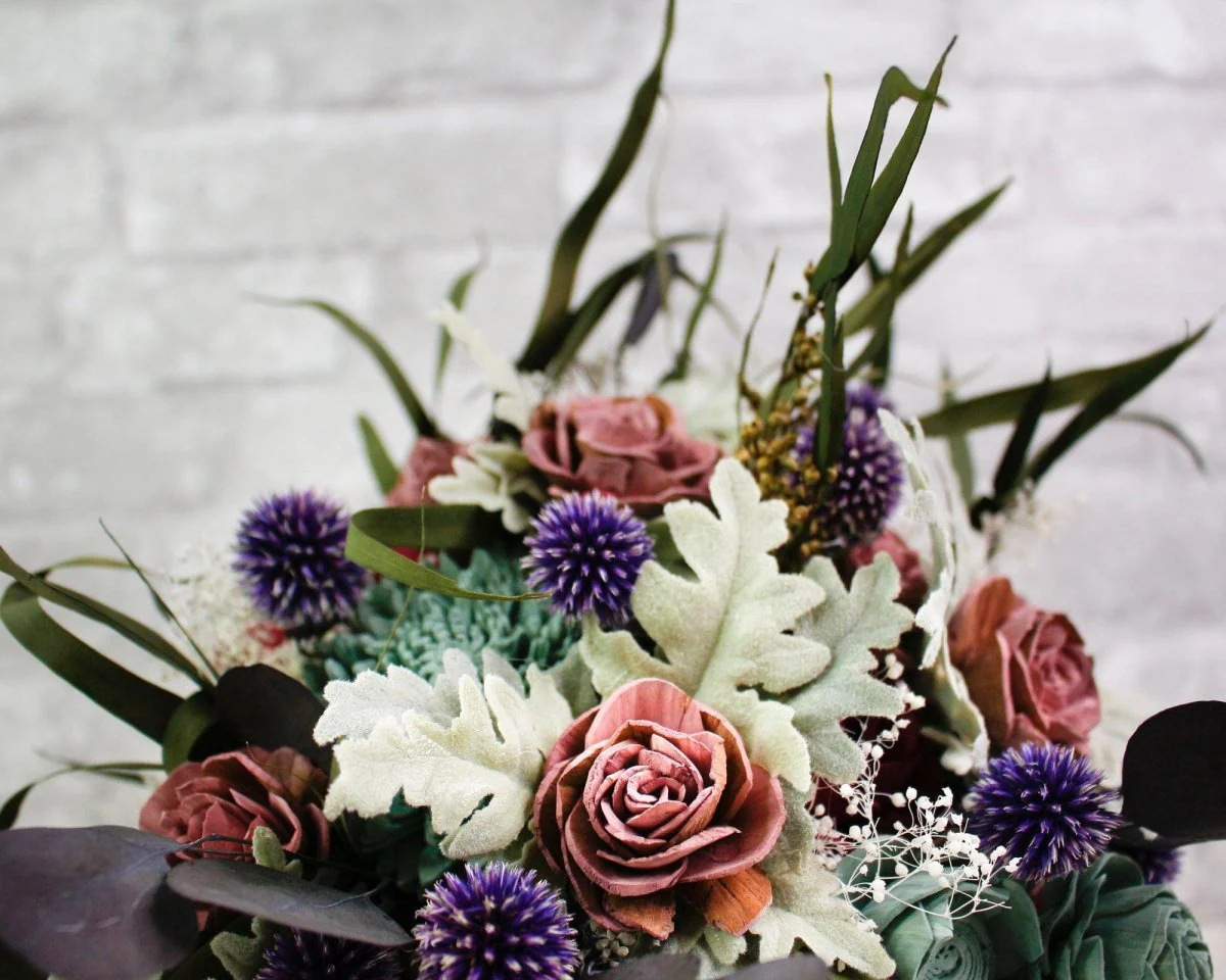 Winter Thistle Bouquet - Image 11