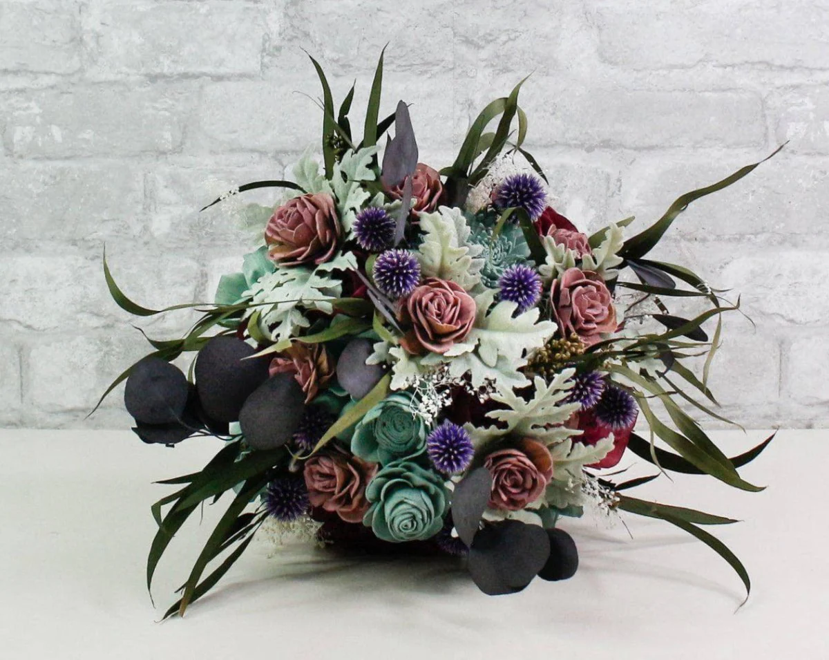 Winter Thistle Bouquet - Image 3