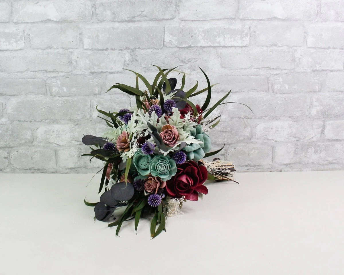 Winter Thistle Bouquet - Image 4