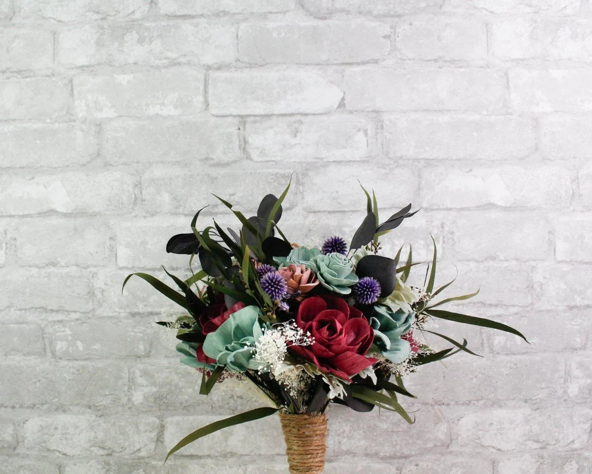 Winter Thistle Bouquet - Image 6