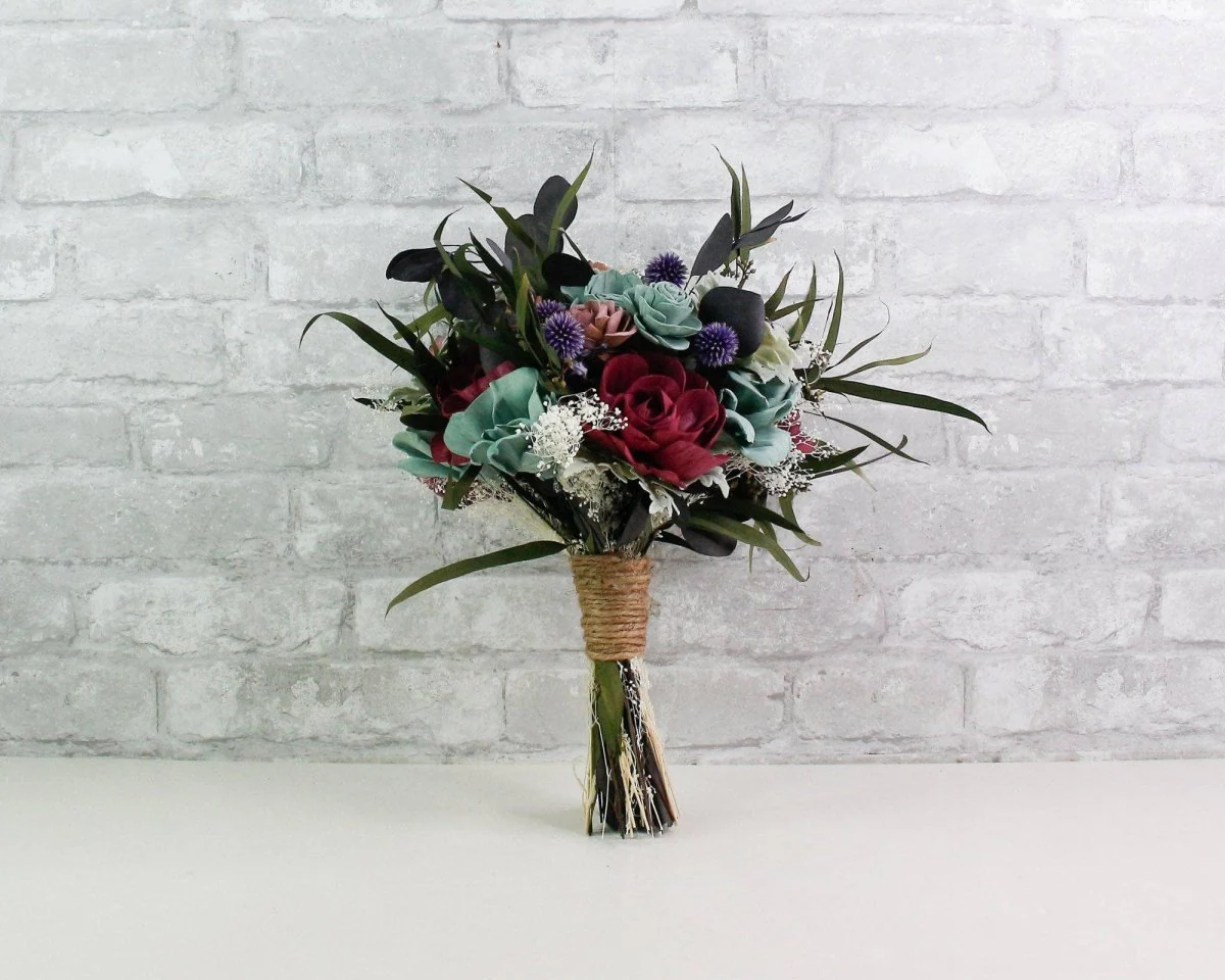 Winter Thistle Bouquet - Image 7