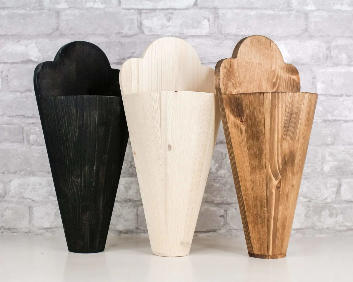 Wood Wall Vase - Image 3